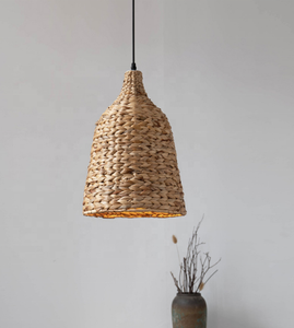 Lampu Gantung Plafon Anyaman Rumput Rafia Ramah Lingkungan Gaya Boho untuk Kamar Makan atau Kedai Makan - Product Image 4