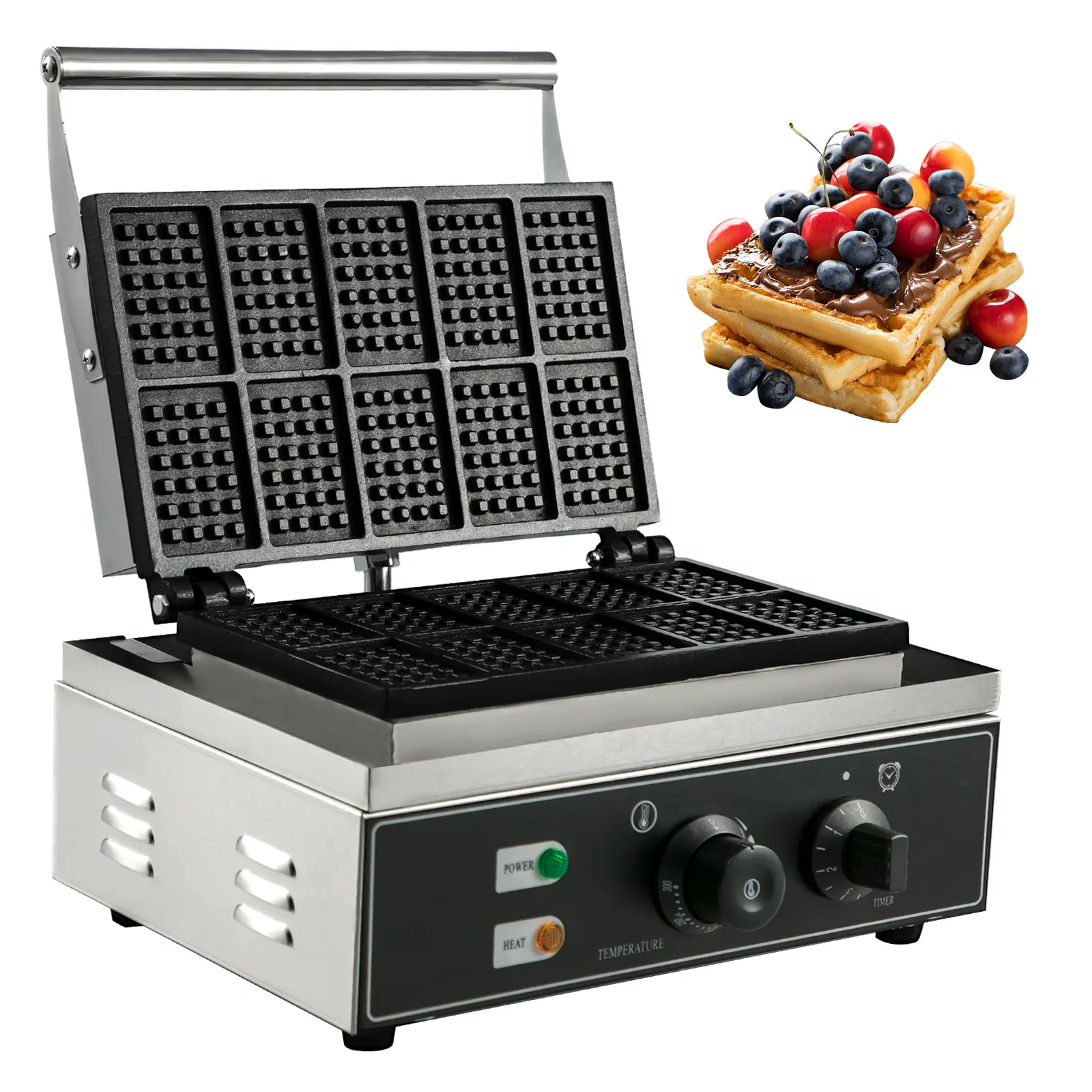 Kommerzielle Waffeleisen Square Belgische 1550w Muffin Stick Waffel herstellungs maschine