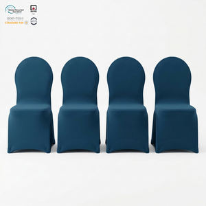 Funda de Licra Plateada Resistente para Silla de Banquete de Hotel, Funda Elástica Ajustable para Asiento de Hostelería - Product Image 1