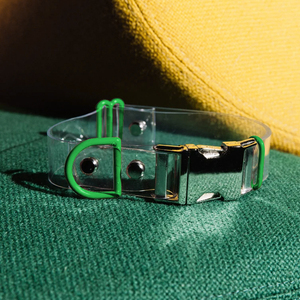 2022 nuevo diseñador de lujo PVC <span class=keywords><strong>Collar</strong></span> de perro impermeable personalizado al por mayor patrón sólido muestra gratis para aplicación de gatos - Product Image 3