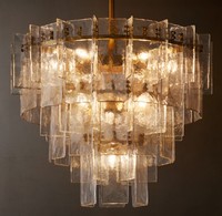 Lustre moderne de luxe à LED, cercle de cristal, anneau de cristal, lampes suspendues au plafond, or contemporain pour la maison, salon