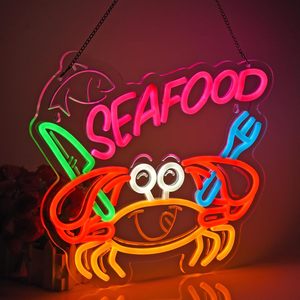 Seafood Letreros Neon LED dimmable USB powered ambient <b>light</b> store <b>window</b> decoration <b>light</b> street indicator <b>light</b> Customized 5V - Product Image 3