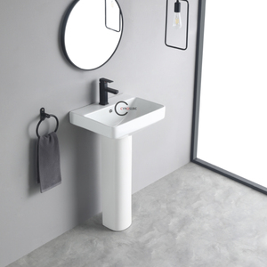 Lavabo de Columna Económico, Resistente y Básico para Hoteles - Product Image 1
