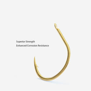 Hameçon de pêche haut de gamme en alliage de titane japonais plaqué or 24 carats - Product Image 3