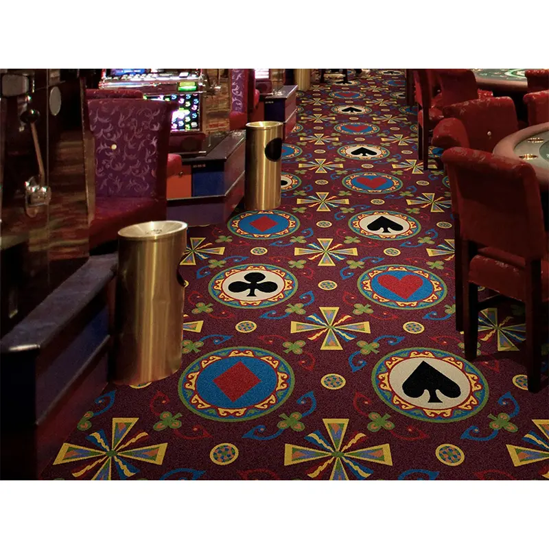 Luxury Hotel Soft Tapis Tufted Axminster Rug Casino Wall Carpet Với Tùy Chỉnh In