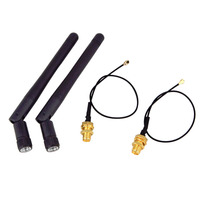 Module de routeur sans fil 2.4G mini pliable double bande avec antenne en caoutchouc à visser 3DBI PDFLY-DA002 OEM avec bornes femelles 4.3/10