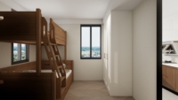 Armoire de chambre moderne de luxe en bois, 2 à 6 portes, avec rangement ouvert pour chaussures, système de rangement personnalisé en bois