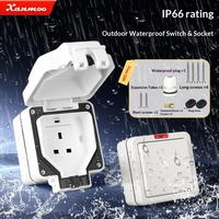 Caja de Protección para Interruptor Eléctrico y Enchufe de Carga para Exteriores, Resistente al Agua con Clasificación IP66 Británica