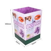 Présentoir crochet chaussette personnalisé Poubelle au détail Support au sol Socquettes Boîte de présentation en carton POP Étagère promotionnelle en papier ondulé