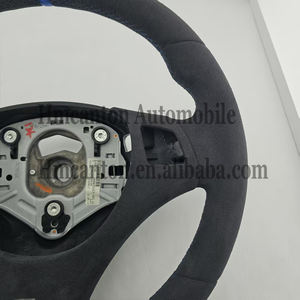 Volante Deportivo de Alta Calidad en Alcántara con Franja Azul para BMW Serie 3 E90 E91 E92 E93 - Product Image 3