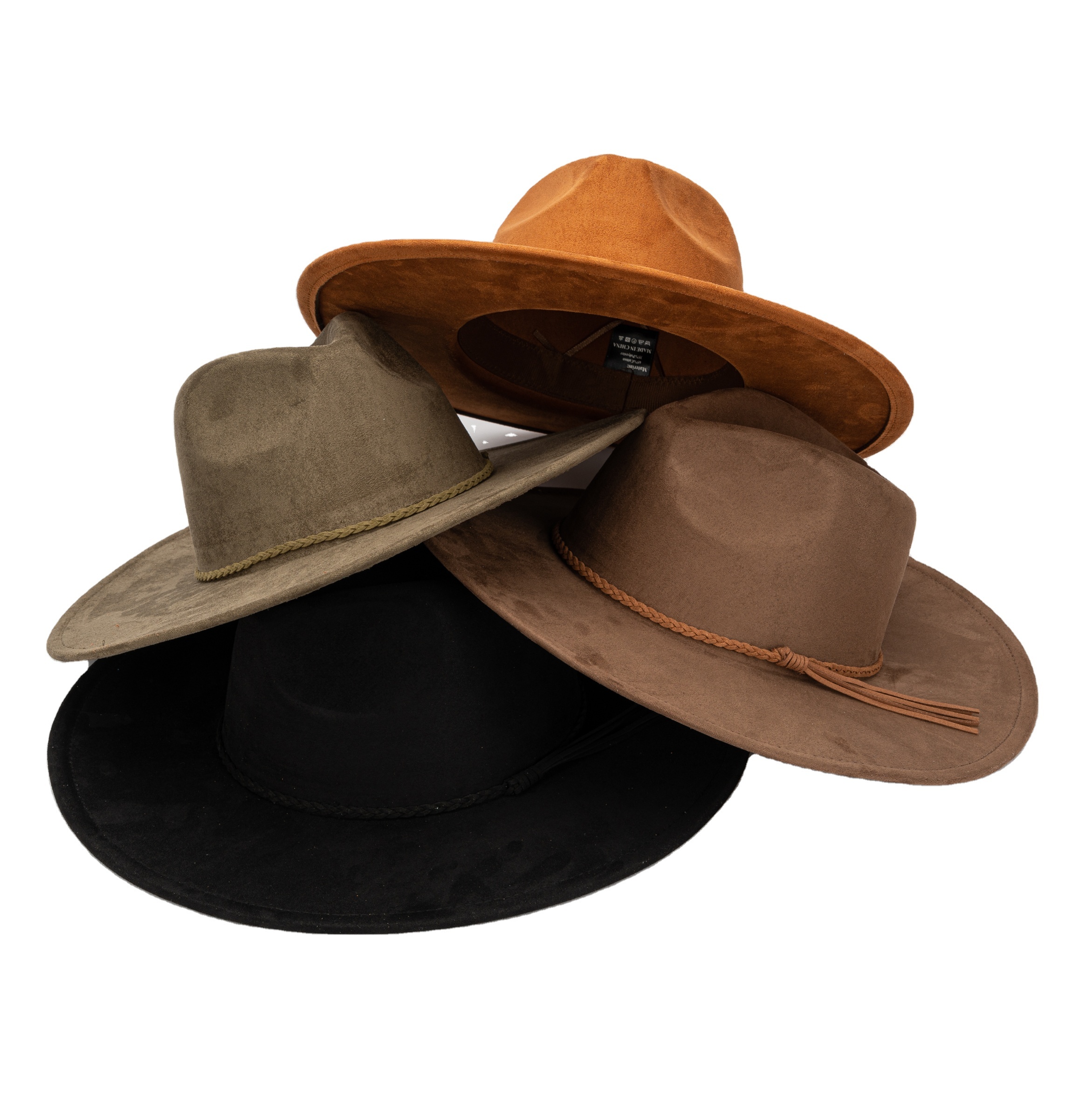 Wide Brim FEDORA Hat w/  BAND ACCESSORY Stevie: Boho Wide Brim Hat – KK main image 3