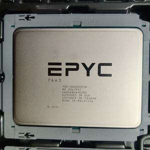 โปรเซสเซอร์เซิร์ฟเวอร์ EPYC 7663 2.0GHz ซ็อกเก็ต SP3 100-000000318 56 คอร์ 64 บิต พร้อมเทคโนโลยี Virtualization รุ่นใหม่ EPYC 7663 Server CP - Product Image 1