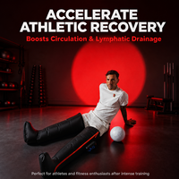 Masseur vibrant chauffant à lumière rouge Healthpal FE-7401H2 avec mémoire de lumière LED et récupération par superposition, fonction de minuterie