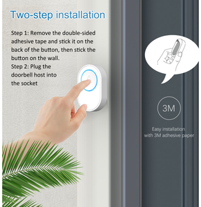 <span class=keywords><strong>Sonnette</strong></span> sans fil US EU UK Type Outdoor No Wiring Waterproof Doorbell 150M Wireless Distance Home Welcome Door Chimes - Product Image 2