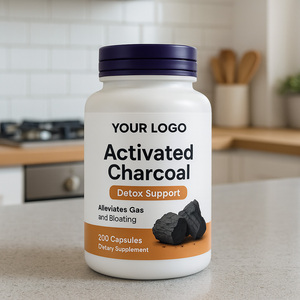 Complément alimentaire en capsules de <span class=keywords><strong>charbon</strong></span> de bois activé, gagnant international du secteur de la santé, vente chaude, 560 mg par portion, <span class=keywords><strong>bienfaits</strong></span> pour la santé digestive - Product Image 5