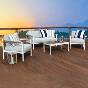 Conjunto de Sofás de Jardín para Exteriores, Moderno, Resistente al Agua, Muebles de Jardín para el Hogar - Product Image 4