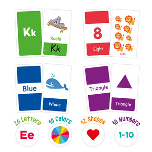 Early Education Cognitive Flashcards Learn Words Shapes Colors Numbers <strong>Cards</strong> Children Learning Games <strong>Cards</strong> - Product Image 2
