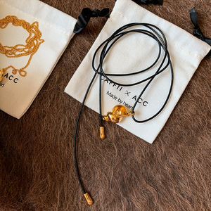 2024 Neuer Trendiger Schwarzer Langer Seil-Konchen-Anhänger Halskette Ohrringe 18K Gold/Platin Beschichtet Unisex Schmuck Großhandel Individualisierbar - Product Image 5