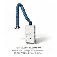 Extracteur de fumées de soudage à double bras 3,0 kW, collecteur de poussière et de fumée de soudage portable pour atelier de soudage