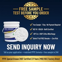 Graisse PFPE de qualité alimentaire NSF H1, haute température (-40°C à 260°C), lubrifiant pour roulements en PTFE (Perfluoropolyether), fabrication OEM sur mesure, échantillon gratuit