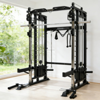 Nouveau design 2026 – Machine Smith multifonction 3-en-1 pour la maison, rack de musculation tout-en-un avec entraîneur fonctionnel et système à double poulie