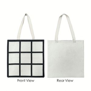 Creative Design 9-Panel Sublimation Shopping Black Backside Polyester Material Durable Sustainable Rolling Type <b>Storage</b> <b>Bag</b> - Product Image 2