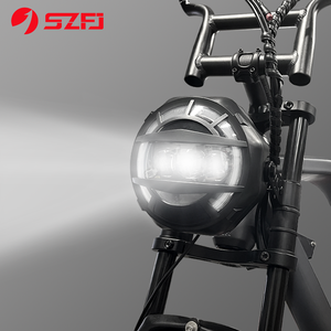 Faro Anteriore LED Combinato Abbagliante/Anabbagliante per Bicicletta Elettrica con Integrazione nel Forcellone, Clacson e Luci Diurne (<span class=keywords><strong>36</strong></span>-74V) - Product Image 1
