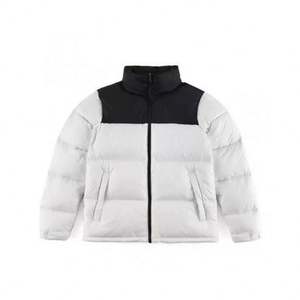 Vestes en coton à col montant pour hommes, imperméables, zippées, style court, doudoune d'hiver, personnalisables OEM, en polyester tissé - Product Image 2