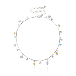 Nuovo stile alla moda da donna per ragazze placcato in oro delicate <span class=keywords><strong>con</strong></span> graziosa <span class=keywords><strong>collana</strong></span> girocollo in smalto a cuore colorato - Product Image 6