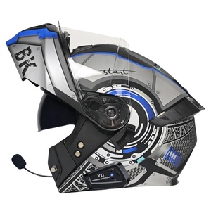 Hot ABS Modular xe máy Mũ bảo hiểm ABS <span class=keywords><strong>Bluetooth</strong></span> lật lên mở mặt Mũ bảo hiểm xe máy Motocross Mũ bảo hiểm cho đi xe đạp phụ kiện - Product Image 1