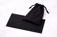 Étui à lunettes en cuir personnalisable avec logo, pochette de rangement noire pour lunettes