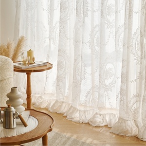 <span class=keywords><strong>Tende</strong></span> pizzo bianco cina fornisce bianco puro Voile Jacquard <span class=keywords><strong>tende</strong></span> di pizzo per il soggiorno <span class=keywords><strong>camera</strong></span> da letto - Product Image 3