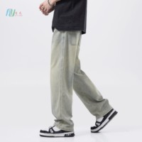 Jeans de qualité haut de gamme pour hommes American Vintage Pantalon De Jeans Pour Hommes Mid Washed Denim Plus Size Wholesale