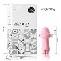 Vibrateur en forme de champignon, contrôle par application, 9 modes de vibration, mini vibrateur mignon en silicone rechargeable rose, OEM ODM, logo personnalisé
