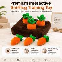 Jouet interactif pour chien personnalisé OEM d'usine, carotte en peluche à tirer, certifié ASTM, jouet en peluche pour animal de compagnie pour l'entraînement du QI et le soulagement de l'anxiété