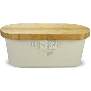 Boîte à pain en bambou avec planche à découper et trancheuse pour le stockage du pain, conteneur alimentaire à 1 niveau - Product Image 4