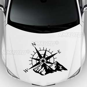 Autocollant de carrosserie automobile, décalcomanie de style grand format, motif Boussole de Montagne, pour vitres de voiture et décoration de moto - Product Image 4