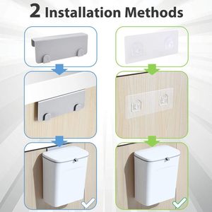 Kitchens Cabinet with <b>Lid</b> Kitchen Trash <b>Bin</b> Garbage <b>Bins</b> Wall Mounted Hanging Trash <b>Bin</b> Counter Garbage Can - Product Image 2
