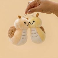 En gros, Mini Adorables Peluches Porte-clés Escargot, Poupées en Peluche Personnalisées, Mascottes de Dessins Animés Douces, Jouets en Peluche pour Cadeau Promotionnel