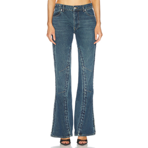 Pantalones Vaqueros Ajustados Casuales y Transpirables con Corte de Bota y Estilo Desmontable Personalizados - Product Image 2