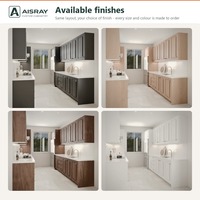 Meuble de cuisine en mélamine sur mesure, aménagement classique en U, rangement par tiroirs, boîtes de rangement en MDF et fournitures pour projets de villas