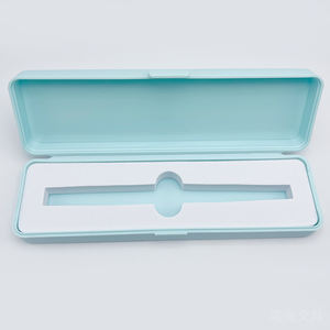 Estuche de plástico personalizable para bolígrafos, nuevo organizador de papelería de colores <span class=keywords><strong>pastel</strong></span> macarrón, logotipo personalizado para regalo escolar - Product Image 5