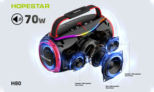 Hopestar H80 Altoparlante MP3 Portatile Wireless con Bassi Potenti, Impermeabile, Soundbar per Uso Esterno e Computer, Nuovo - Product Image 5