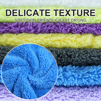 Serviette de séchage, lavage, détaillage, polissage et lustrage pour voiture en microfibre sans bords 500 g/m² avec serviettes en microfibre ultra douces sans bords
