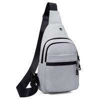 Petit sac de poitrine en nylon noir à la mode pour hommes Pack de poitrine antivol de créateur avec fermeture à glissière