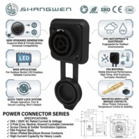 IP65 Outdoor PowerCon True1-Stecker 3-polige Buchse mit wasserdichtem Kabel PC-Gehäuse material Stecker Buchse