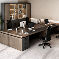 Bureaux de direction en forme de L de luxe, modulaires, pliables, durables, table de bureau, chaise, mobilier en bois, design moderne, montage facile