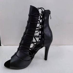 Stivaletti con Tacco Alto e Punta Aperta per Danza Jazz, Sandali con Cinturino alla Caviglia, Scarpe da <span class=keywords><strong>Ballo</strong></span> con Tacco Alto, Taglie Grandi - Product Image 4