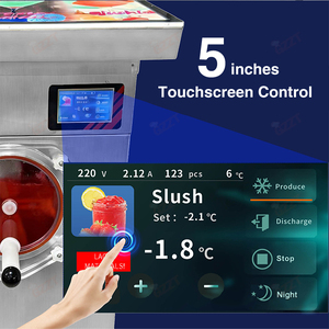 Machine à boissons glacées 120 l/h, 3 réservoirs, machine à slush commerciale, machine à smoothies, machine à boissons alcoolisées glacées, machine à slush - Product Image 3