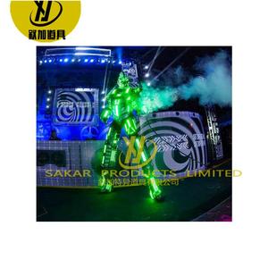 Conjunto de actuación de salón de baile con pantalla LED de control inalámbrico elegante unisex, trajes de baile de escenario luminosos futuristas - Product Image 1